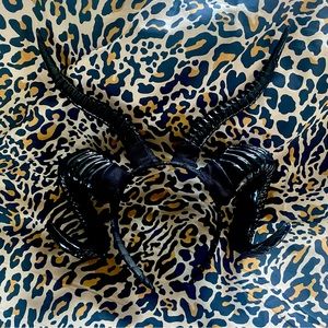 Baphomet devil goat horn headband